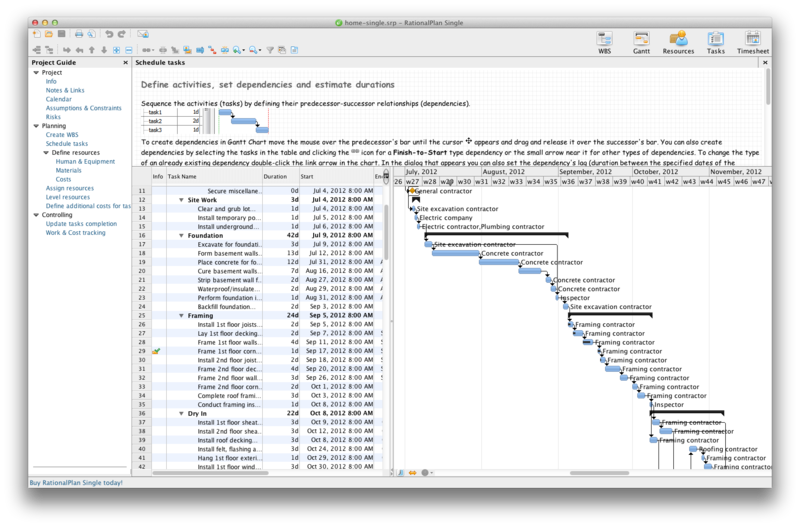 RationalPlan Single Project for Mac Screenshot